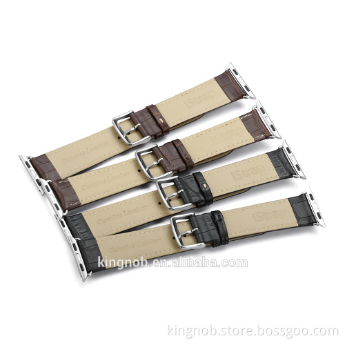 22mm 24mm Adaptor Watch Band Sliver Pin Buckle Strap For Apple iWatch 38mm 42mm